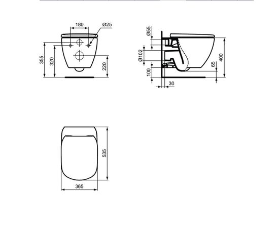 унитаз подвесной ideal standard tesi t007901 aquablade крышка микролифт в Актобе фото № 6