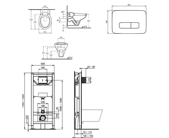 Комплект ideal standard avance: унитаз w707401/к703101 с инсталляцией и кнопкой r0123aa в Актобе фото № 2