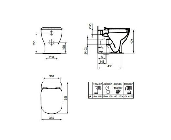 унитаз приставной ideal standard tesi t007501 с микролифтом в Актобе фото № 4