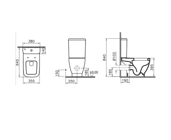 унитаз напольный vitra shift 4597b003-0075 с микролифтом (комплект) в Актобе фото № 3