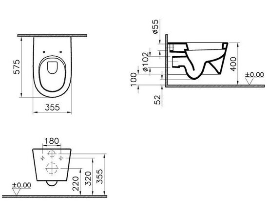 унитаз подвесной vitra nest/matrix 5173b003-0075 с микролифтом в Актобе фото № 3