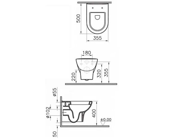 унитаз с биде vitra zentrum 5785b003-0850 (комплект) в Актобе фото № 3