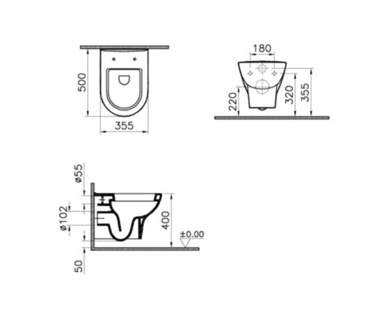 унитаз с биде vitra zentrum 5785b003-0850 с микролифтом в Актобе фото № 3