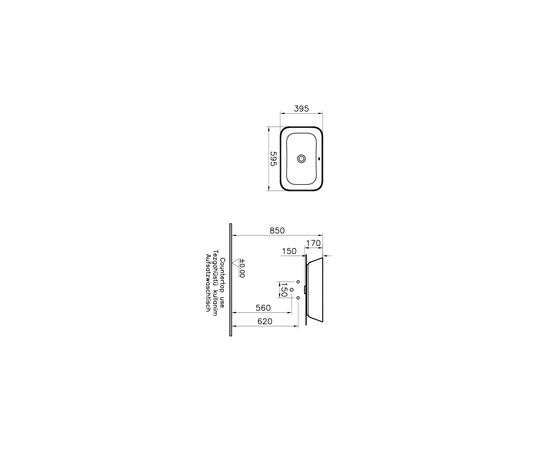 раковина накладная vitra geo 7425b003-0012 чаша в Актобе фото № 3