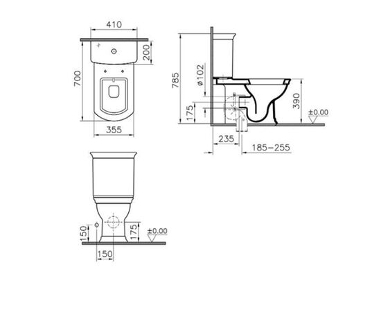 унитаз с биде vitra serenada 9722b003-7205 с микролифтом в Актобе фото № 2