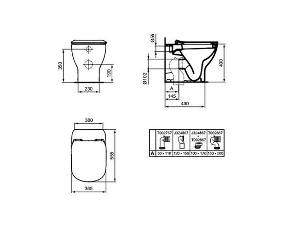 унитаз приставной ideal standard tesi t007501 в Актобе фото № 4