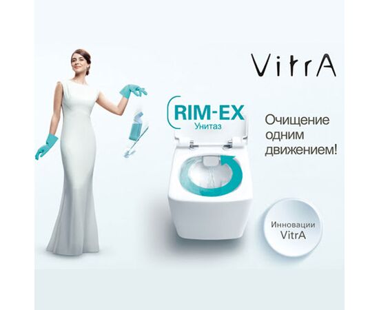 унитаз-биде подвесной vitra metropole 7672b003-1687 rim-ex air fresh с микролифтом в Актобе фото № 8