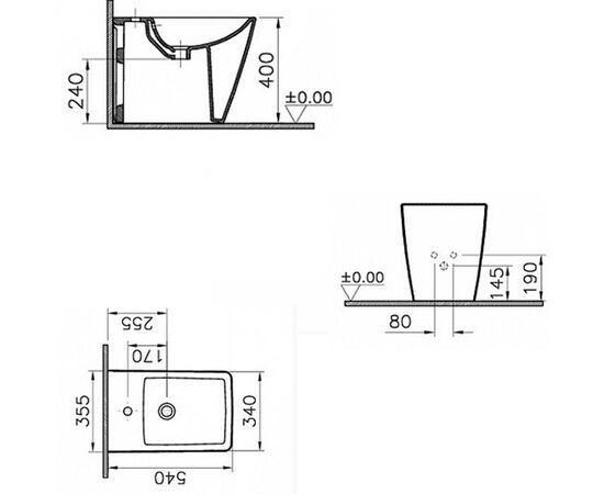 унитаз приставной vitra t4 4465в003-0075 с микролифтом (комплект) в Актобе фото № 3