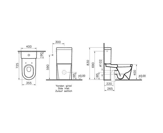 унитаз напольный vitra nest/matrix 5140b003-0075 с крышкой микролифт (комплект) в Актобе фото № 3