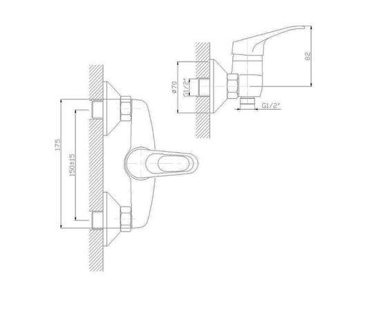 смеситель для душа decoroom dr37055 , хром в Актобе фото № 2