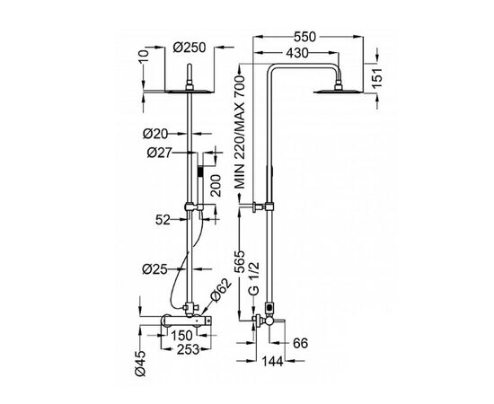 Душевая колонна teorema jabil 15269 италия в Актобе фото № 2