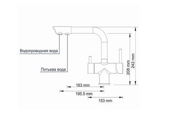 смеситель для кухни под фильтр a8017 wasserkraft в Актобе фото № 5