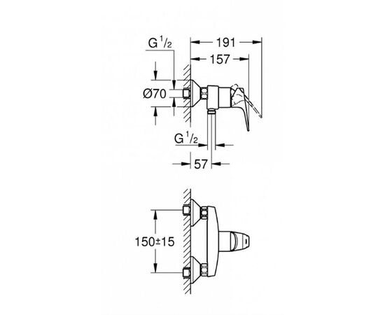 смеситель для душа grohe bauflow 23755000 в Актобе фото № 2