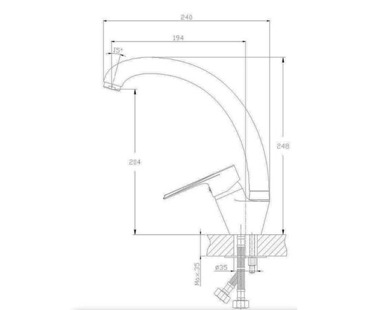 смеситель для кухни rossinka rs 28-23 в Актобе фото № 2