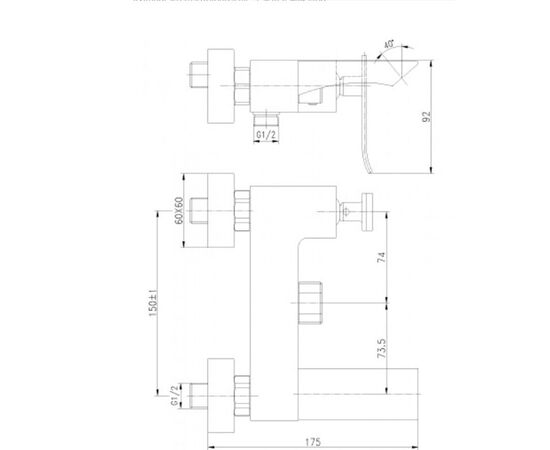 смеситель lemark contest для ванны с фиксированным изливом – lm5814cw в Актобе фото № 2