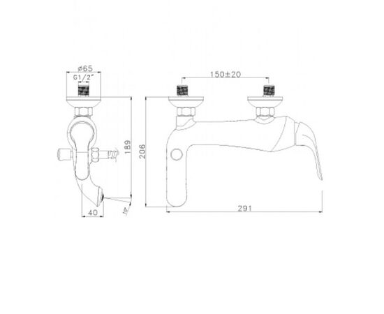 Lm5402bg le mark swan смеситель для ванны с коротким изливом, черный/золото (315r) в Актобе фото № 2