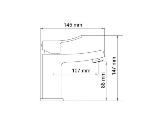 смеситель aller 1064 для умывальника, картридж 25мм, хром, wasserkraft в Актобе фото № 4