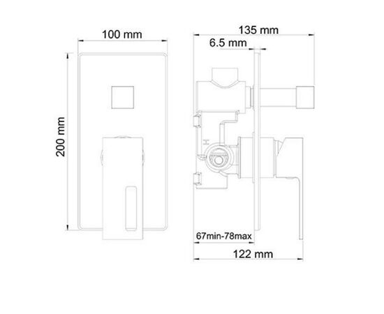 Встраиваемый смеситель wasserkraft  alme 1541 для ванны в Актобе фото № 4