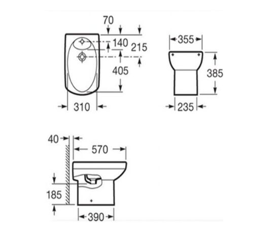 Биде roca dama senso 7357514000 в Актобе фото № 5