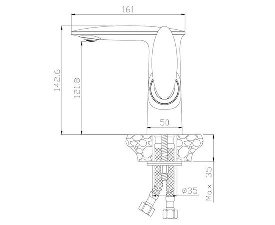 Cмеситель для раковины rossinka rs30-11b в Актобе фото № 2