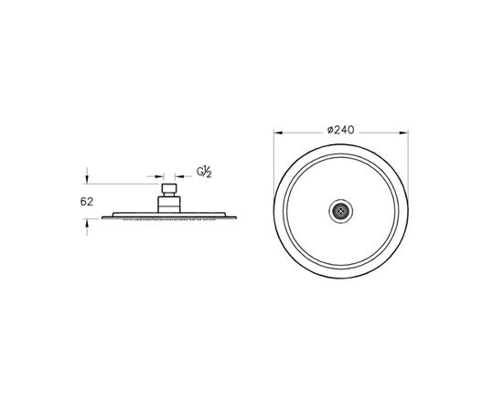 Верхний душ vitra a45640wsa d240mm в Актобе фото № 2