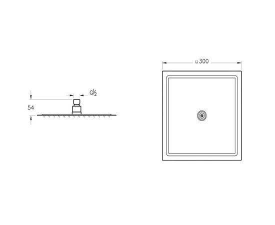 Верхний душ vitra a45673exp 300х300mm в Актобе фото № 2