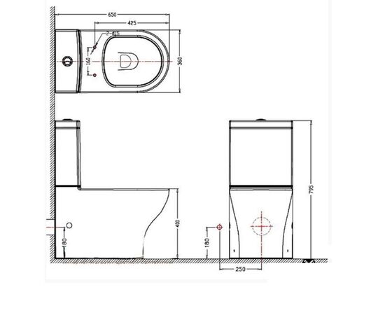 унитаз напольный компакт 1016uw-p-rus bravat real с арматурой geberit 3/6l,сиденье soft close дюропл. метал петли в Актобе фото № 2