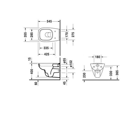 унитаз  подвесной d-code сиденье soft close (duravit) (198481) в Актобе фото № 4