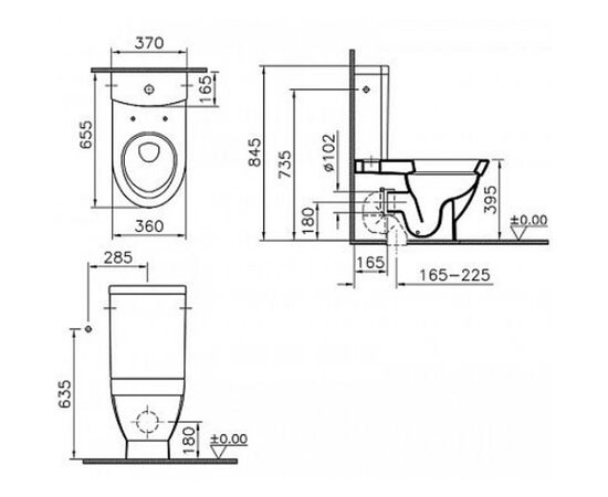 унитаз напольный vitra form 500 9730b003-1165 с микролифтом в Актобе фото № 3