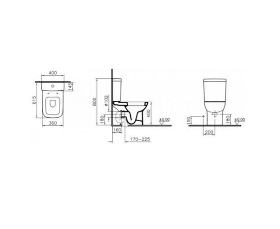 унитаз напольный vitra s20 9819b003-7202 с микролифтом в Актобе фото № 3