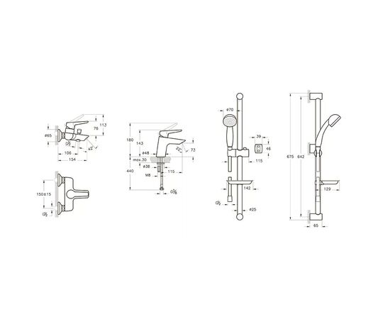 Набор смесителей 3в1 vitra solid s a49227exp в Актобе фото № 3