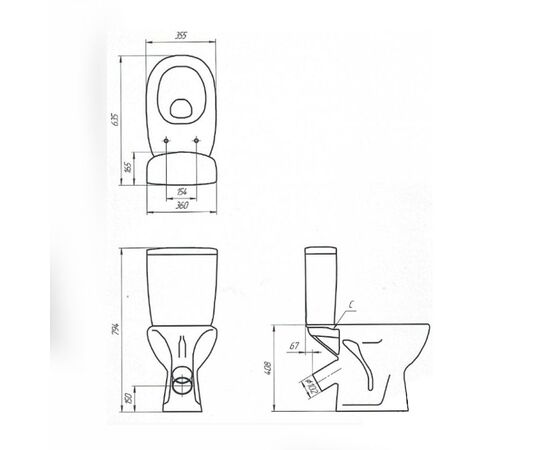 унитаз напольный компакт: arteco 031 3/6, с кр.дюропл. lifting, easy-off в Актобе фото № 2