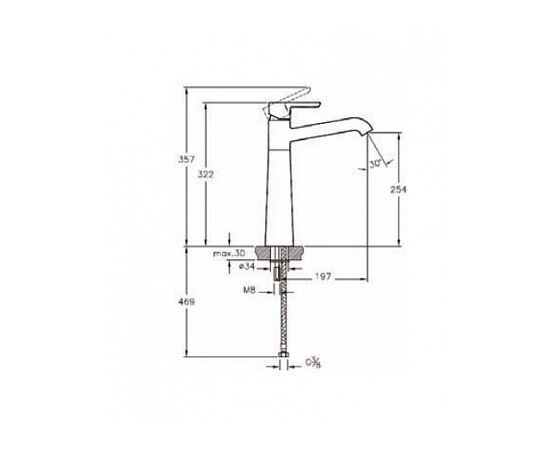 смеситель для раковины vitra matrix a41759exp в Актобе фото № 2