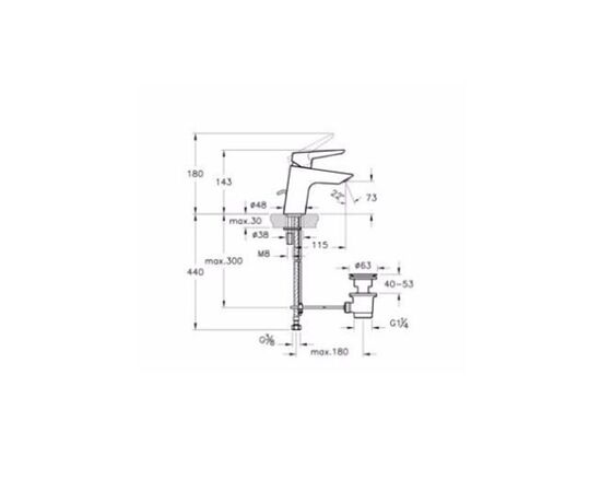 смеситель для раковины vitra solid s a42441exp в Актобе фото № 3