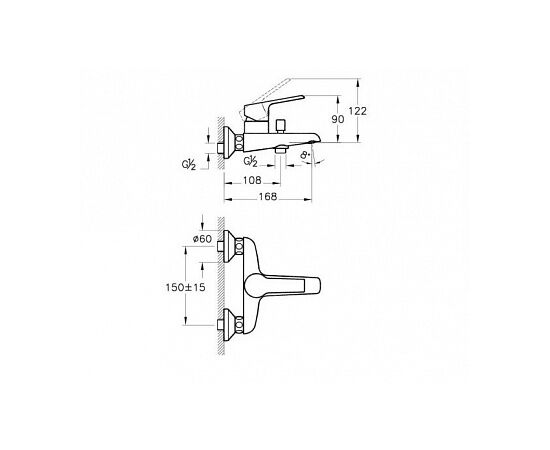 смеситель для ванны vitra axe s a41070exp в Актобе фото № 4