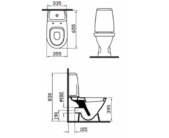 унитаз напольный vitra grand 9763b003-7200 с микролифтом в Актобе фото № 3