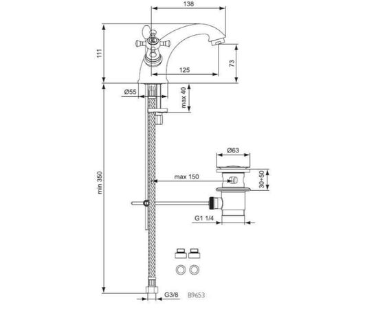 смеситель для раковины ideal standard reflections b9653aa в Актобе фото № 2