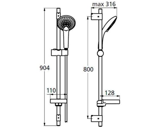 Душевой гарнитур  ideal standard idealrain в9427аа в Актобе фото № 3