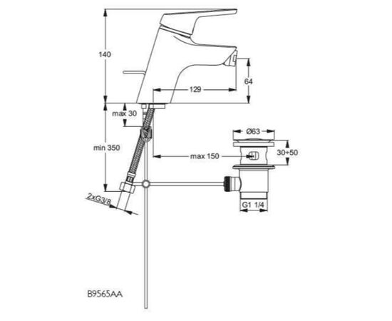 смеситель для биде ideal standard cerasprint b9565aa в Актобе фото № 2