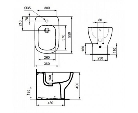 Биде ideal standard tesi t354001 в Актобе фото № 3