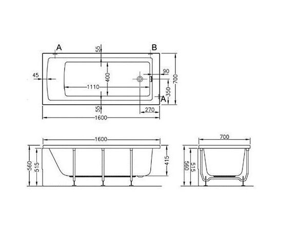 Ванна акриловая vitra 160x70 neon 52520001000 в Актобе фото № 2