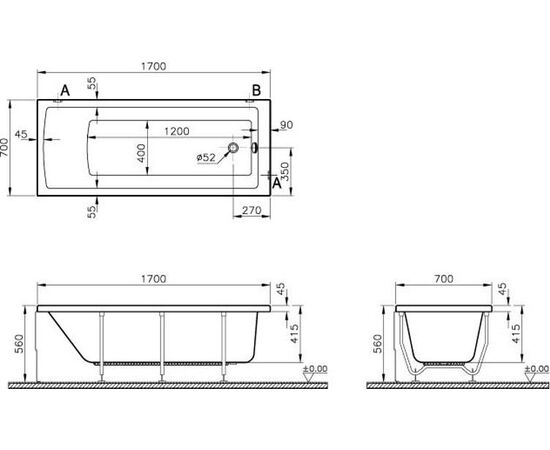 Ванна акриловая vitra 170x70 neon 52530001000 в Актобе фото № 2