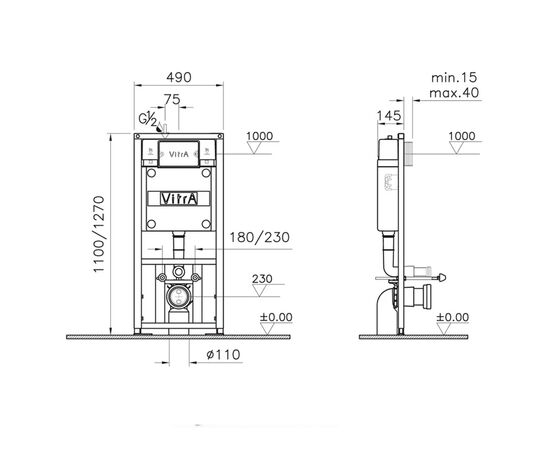 Инсталляция для унитаза vitra 742-5800-01 в Актобе фото № 2