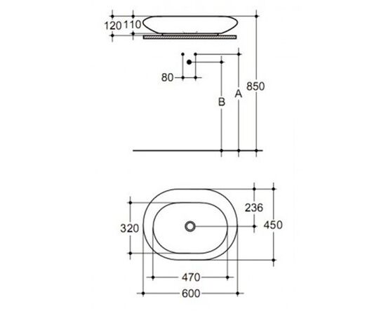 раковина накладная ideal standard simplyu t016701 75см в Актобе фото № 3