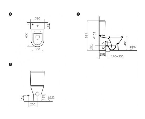 унитаз напольный vitra s50 9739b003-0227 в Актобе фото № 3