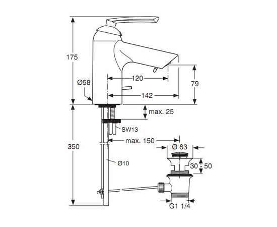 смеситель для раковины ideal standard ceramix life a3692aa в Актобе фото № 2