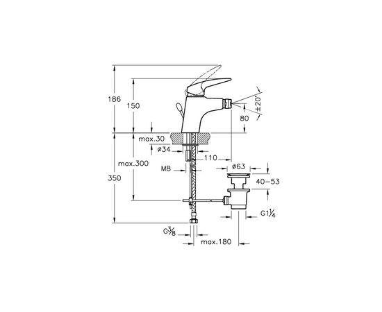 смеситель для биде vitra armix v3 40442 в Актобе фото № 2