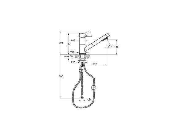 смеситель для кухни vitra ilia a42046 в Актобе фото № 2