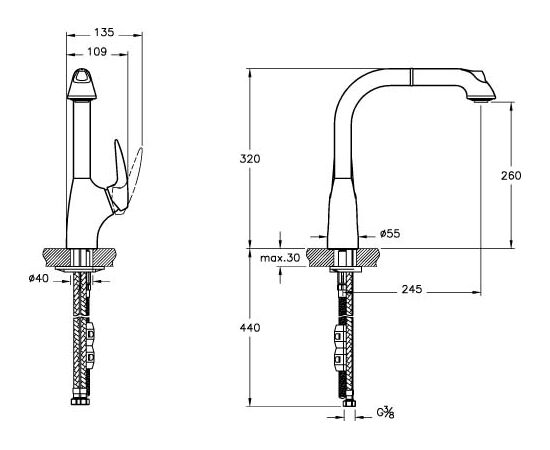 смеситель для кухни vitra armix v3 a42055 в Актобе фото № 2