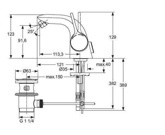 смеситель для биде ideal standard melange a4268aa в Актобе фото № 2